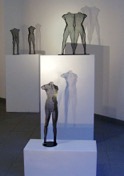 metal mesh sculpture by David Begbie in exhibition