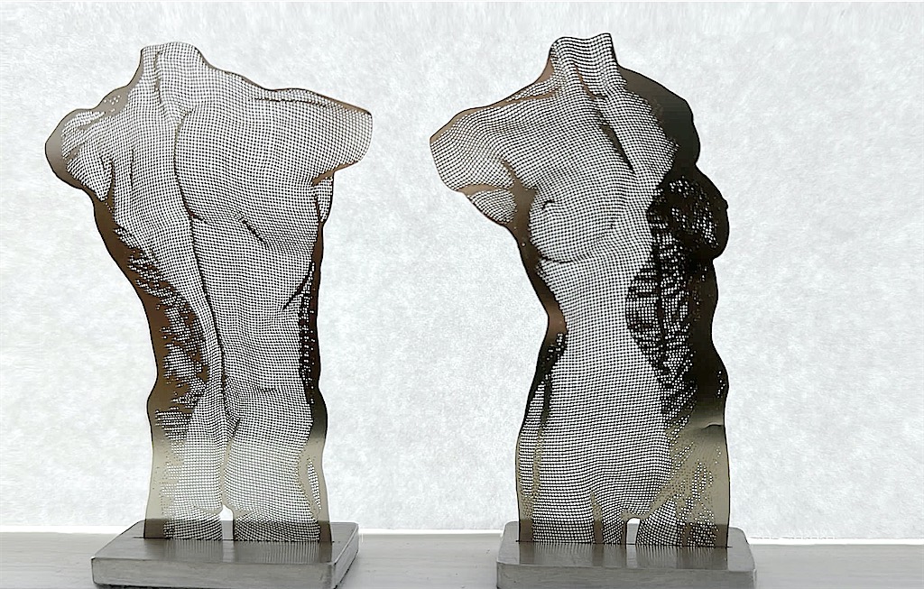David Begbie miniature sculpture stainless steel david begbie sculpture q
