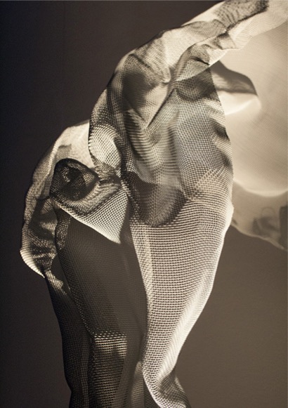 01 c painted bronzemesh artwork in studio