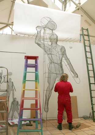 David Begbie Working sculpture GRANDSLAM Wimbledon